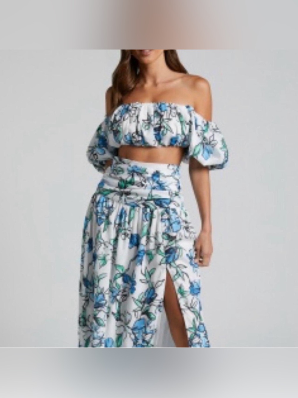 Floral Off-Shoulder Maxi Skirt Set Women’s Sz: 4 *As seen on Ariana Madix*